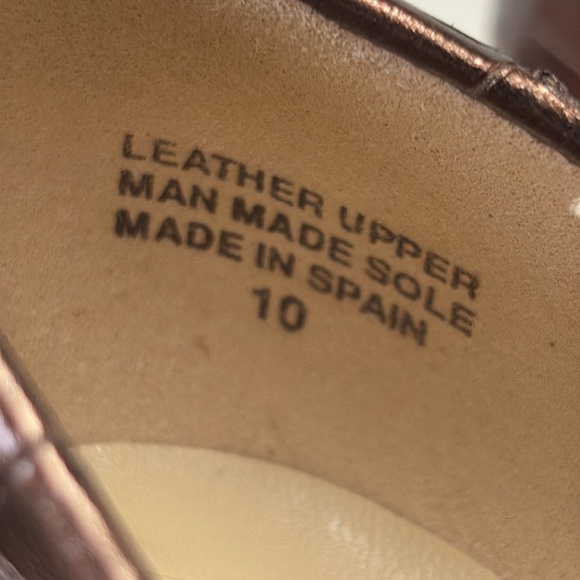 Etienne Aigner DREAMER Bronze Embossed Leather Pumps 7.5 - Picture 7 of 11